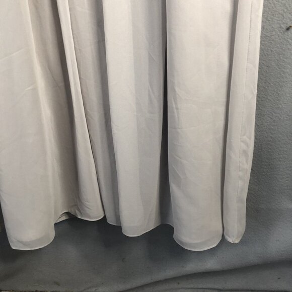 Vivian Diamond Formal Dress Womens 18 Gray Maxi Wedding Ruched Event Occasion - Picture 12 of 16